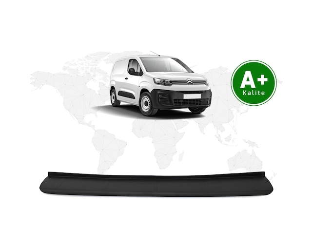 Citroen Berlingo Panelvan Arka Tampon Eşiği Mat Siyah 2019 Model Ve Sonrası