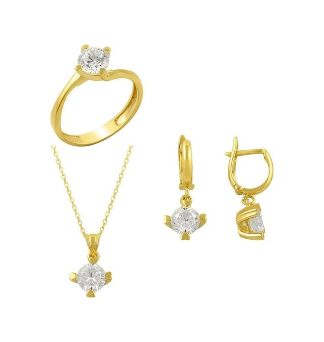 Tektaş Üçlü Set 7.45 Gram 14 Ayar Altın