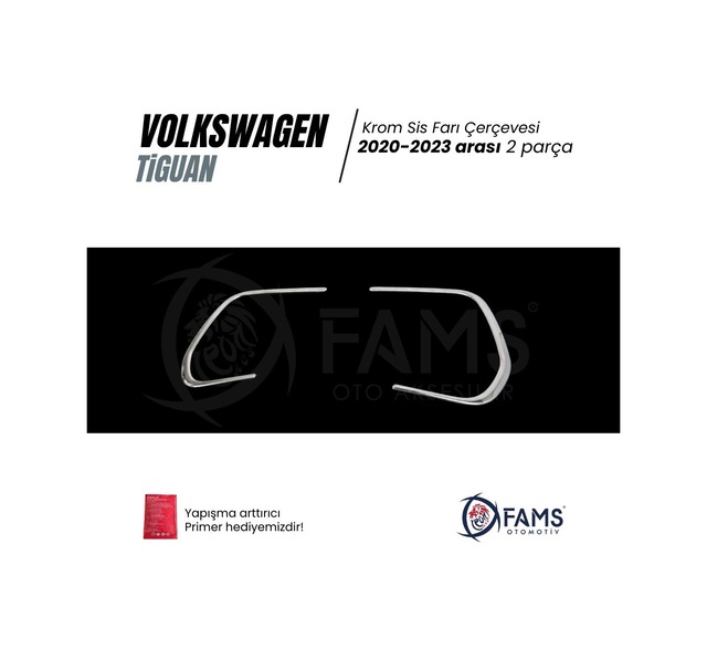 Vw Tiguan Facelift 2020-2023 Arası Krom Sis Farı Çerçevesi 2 Prç, P.Çelik
