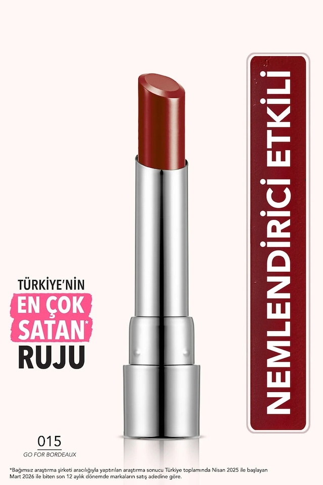 Flormar Nemlendirici Parlak Ruj 015 Go For Bordeaux