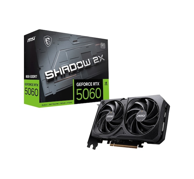 Msı Geforce Rtx 5060 8gb Shadow 2x Oc Gddr7 128bit Dx12 Gaming Aeae1msı0214