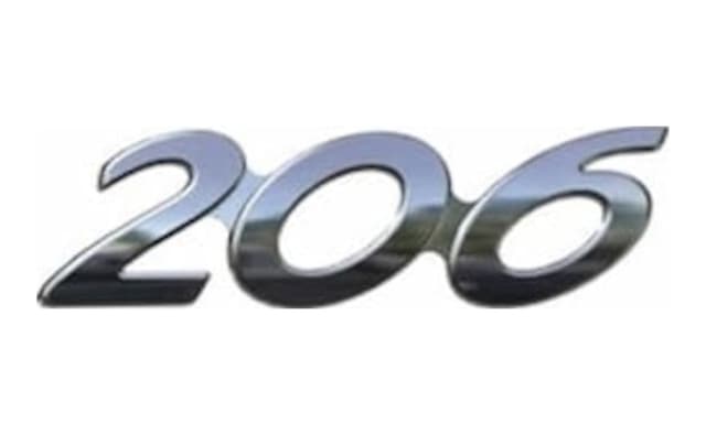 Peugeot 206 Arka 206 Yazısı -Aslan Arması Peugeot Yazısı Set 3Lü