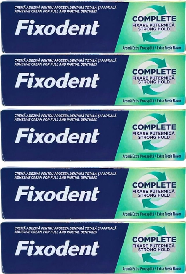 Diş Protez Yapıştırıcı Krem Naneli 37 Gr X5 Adet