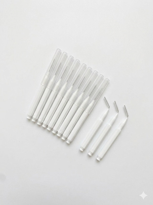 Hannah Diş Arası Arayüz Fırçası Beyaz 0.4 Mm Kıvrılabilir Başlık Orta Sertlik Plastik Sap 10 Lu Paket