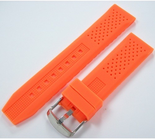 Lacost Model Silikon Saat Kordonu Turuncu 20Mm Saat Kayışı