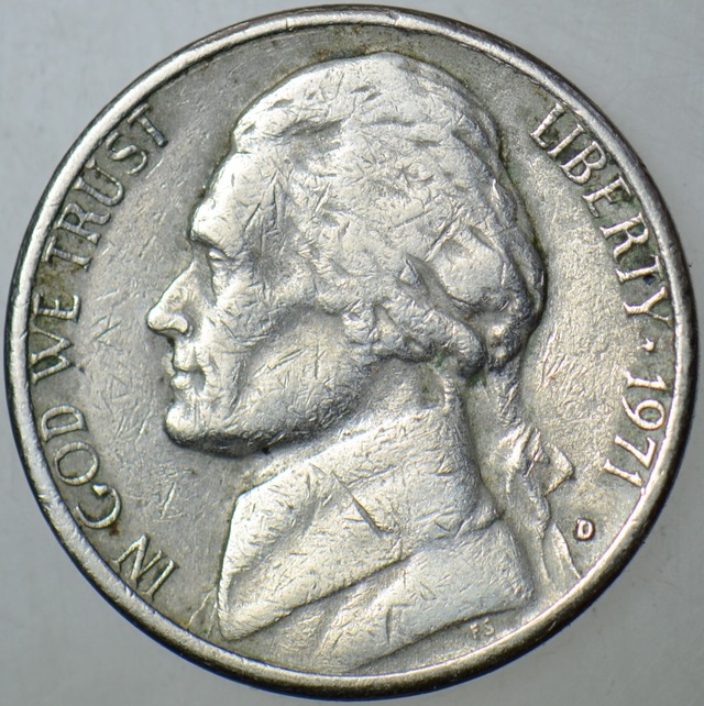 Amerika 5 Cent 1971 D. Jefferson Nıckel.