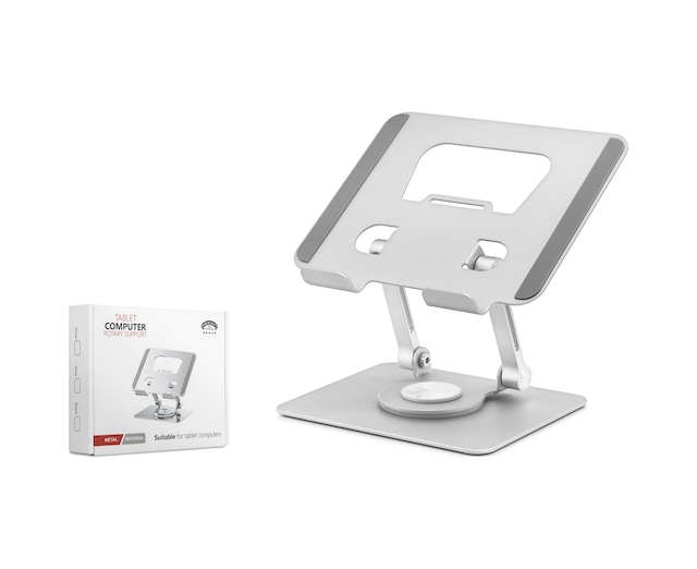 Metal 360 Derece Dönebilen Kompakt Tablet Ve Laptop Standi - Silver Hdx8020
