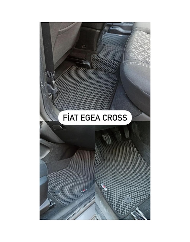 Fiat Egea Cross Uyumlu Akıllı Eva Oto Paspas Seti Siyah