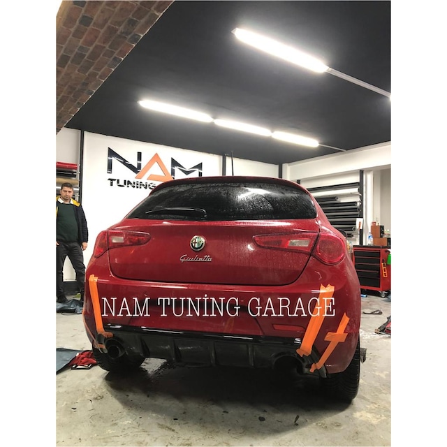 Alfa Romeo Giulietta Difüzör Çift Çıkış Plastik Parlak Siyah Nam Tunıng Garage