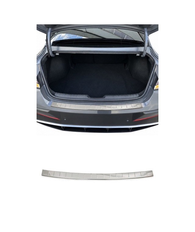 Hyundai Elantra Vı 2019-2020 Uyumlu Krom Arka Tampon Eşiği Paslanmaz Çelik