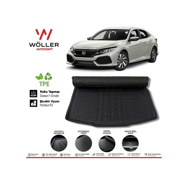 Honda Civic Fc5 Bagaj Havuzu 2016 2020 Arası 3D Wöller Ultraflex