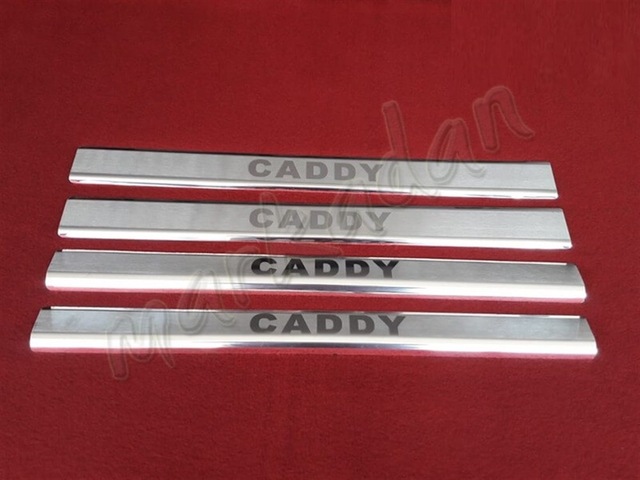 Db Chrome Vw Caddy Krom Kapı Eşiği 2004-2014 4 Parça P.Çelik