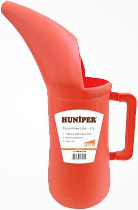 Plastik 1 Litre Huni Ağızlı Bidon