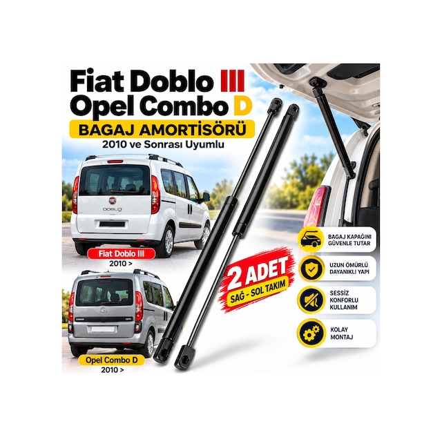 Fiat Doblo Iıı 2010 Sonrası Opel Combo D Uyumlu Bagaj Kapağı Amortisörü Sağ Sol Takım 2 Adet