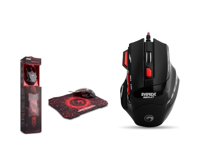 Everest SGM-X7 Kablolu Oyuncu Mouse + Mouse Pad