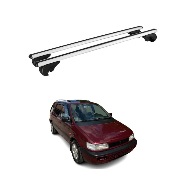 Mitsubishi Space Wagon Iıı 1998-2003 Arası Uyumlu Port Bagaj Taşıyıcı Ara Atkı Alüminyum Gümüş 2 Parça