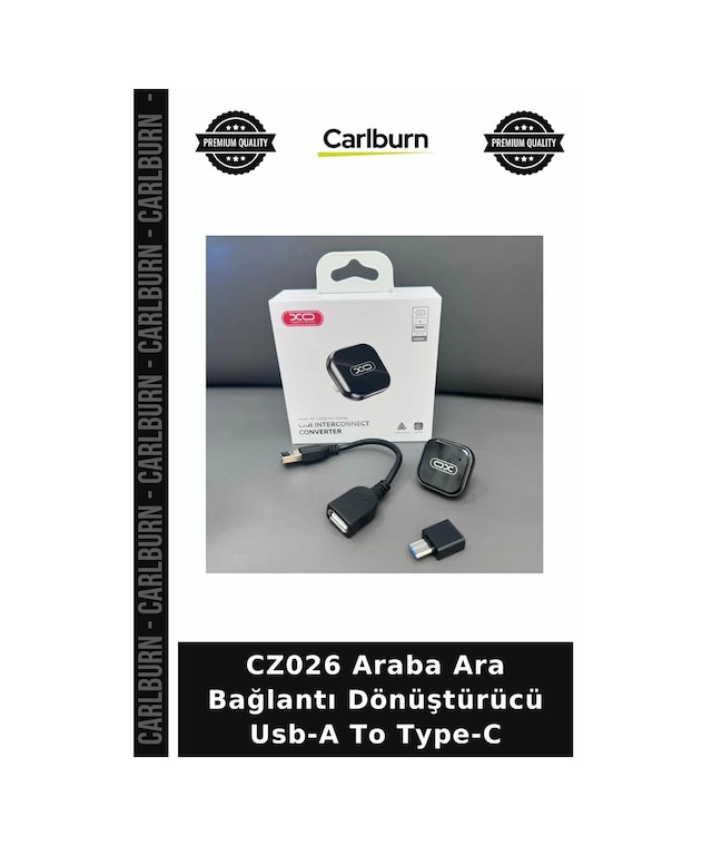 Cz026 Araba Ara Bağlantı Dönüştürücü Usb-a To Type-c Cihaz Yolculuk Mini Carplay