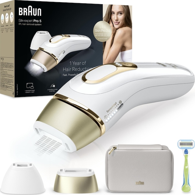Braun IPL Silk Expert Pro 5 PL5152 2 Başlık İle Tüy Alma Lazer Epilatör + Çanta + Venus Tıraş Bıçağı