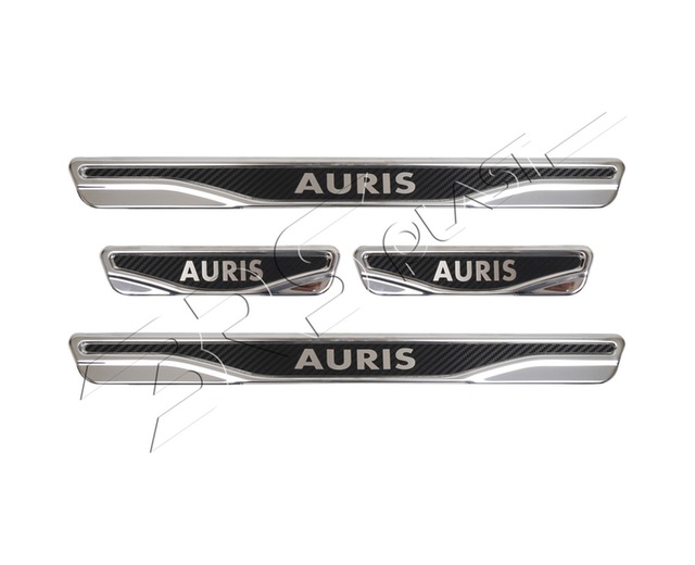 Toyota Auris Uyumlu Kapı Eşiği Karbon Krom 4 Parça