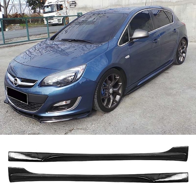 Opel Astra J Sedan Opc Yan Marşpiyel Seti Mat Siyah Plastik 2 Adet 2009-2015
