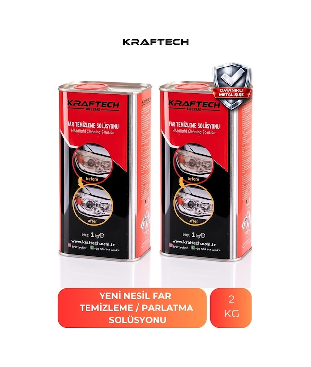 Kraftech Far Temizleme Far Temizleme Solüsyonu Kloroform Uyumlu 2 KG
