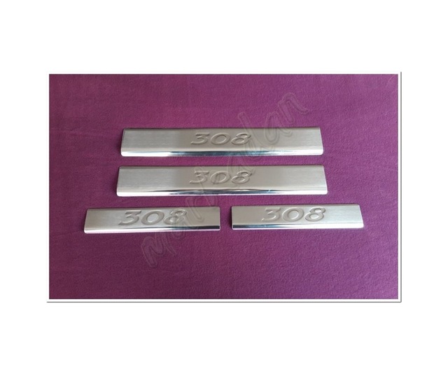 Woc Chrome Peugeot 308 Krom Kapı Eşiği Baskı 2007-2013 4 Parça Pa