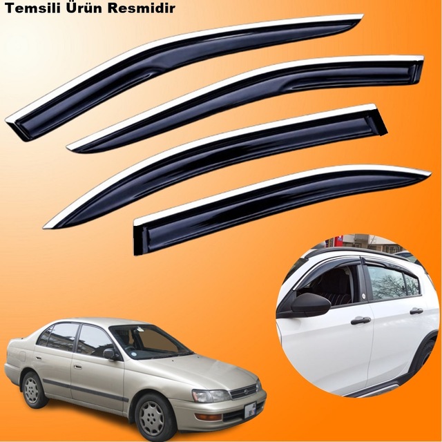 Toyota Corona Carina Mügen Cam Rüzgarlığı Abs Krom Nikelajlı Cam Rüzgarlığı 1993 Sonrası Kasalar 4 Lü