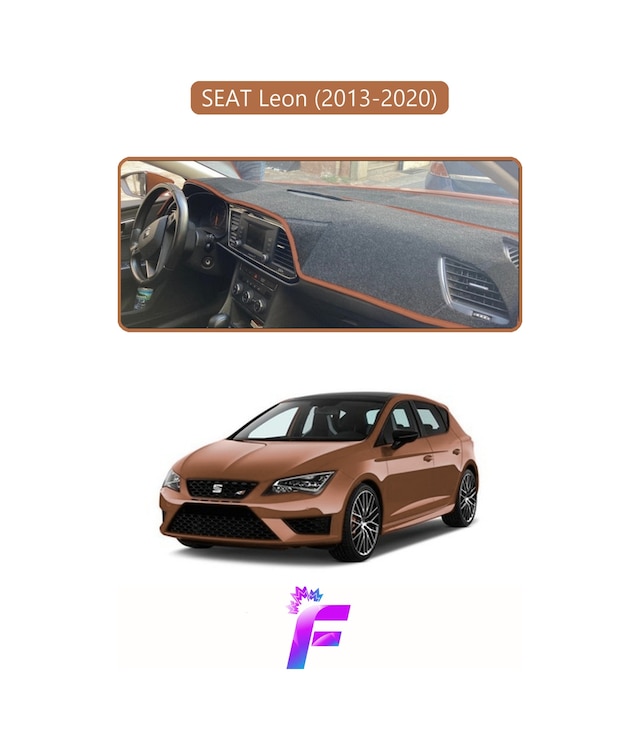 Seat Leon 2013-2020 Uyumlu Torpido Örtüsü Yansıma Önleyici Tam Koruma Hızlı Montaj K28 Torpido Halısı