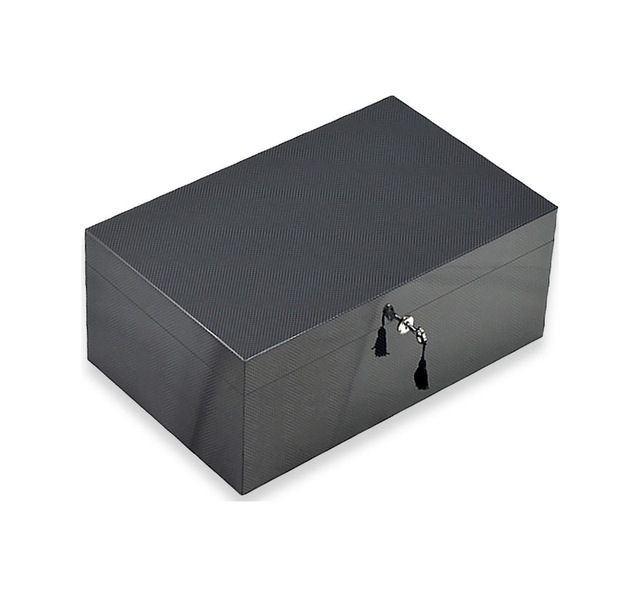 Lubinski İtaly Humidor Puro Kutusu Karbon Desen 120's