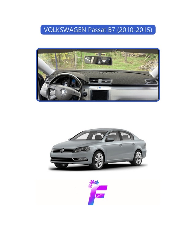 Volkswagen Passat B7 2010-2015 Uyumlu Torpido Örtüsü Yansıma Önleyici Hızlı Montaj K95 Torpido Halısı