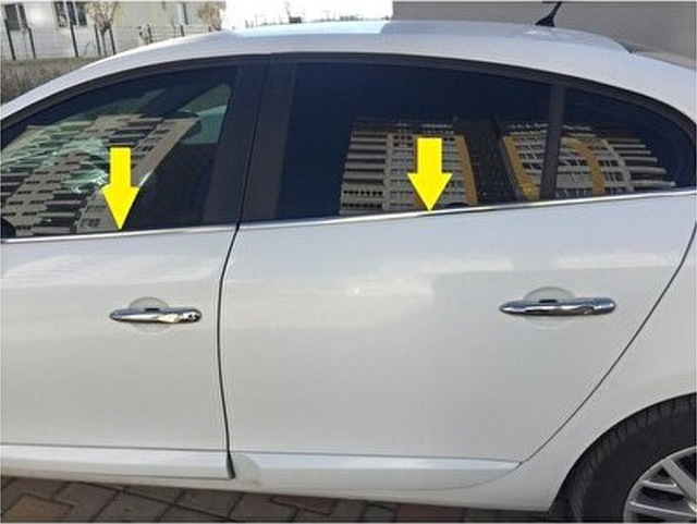 Renault Fluence Uyumlu 2010 Ve Üzeri Krom Cam Çıtası 4 Parça Paslanmaz Çelik
