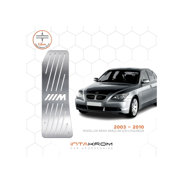 intakrom Bmw 5 Seri E60 Krom Ayak Dinlendirme Pedalı 2003-2010