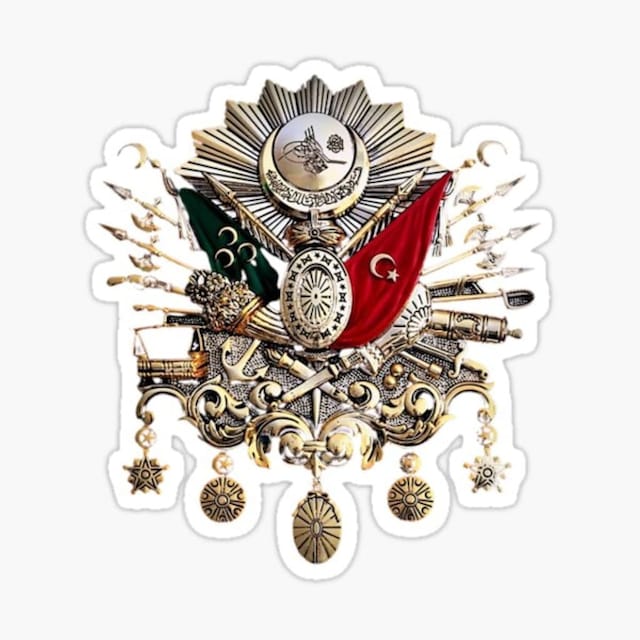 Osmanlı Tuğrası Osmanlı Sticker Yapıştırması 18 Cm