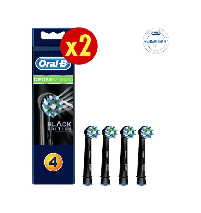 Oral-B CrossAction Elektrikli Diş Fırçası Yedek Başlığı 8'li Siyah
