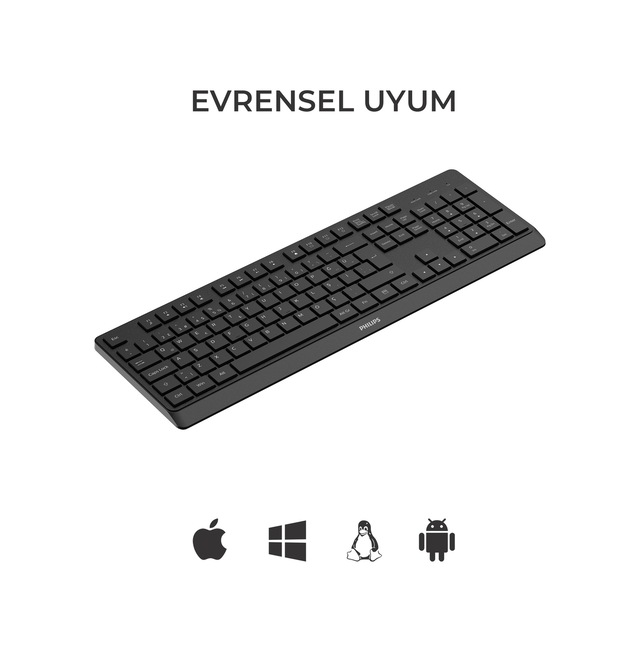 Philips SPK6368 Kablosuz Türkçe Q Klavye