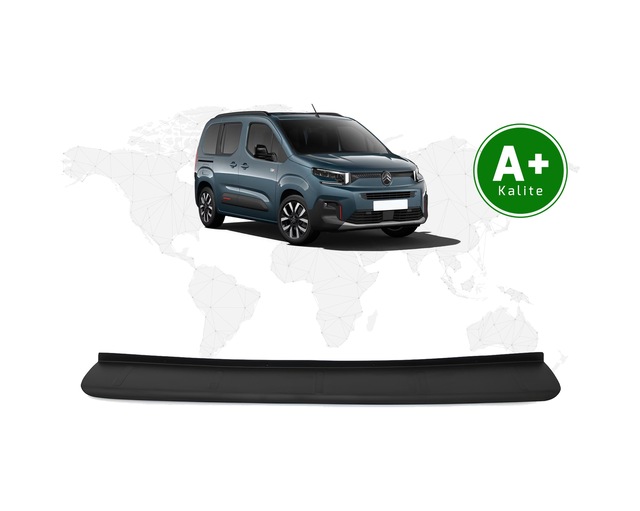 Citroen Berlingo Arka Tampon Eşiği Mat Siyah 2024 Model Ve Sonrası