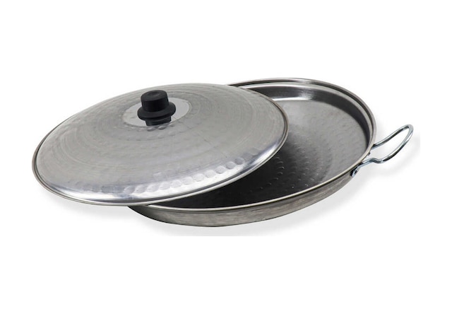 Krom-paslanmaz Kavurma Sacı Kapaklı. (35 CM)
