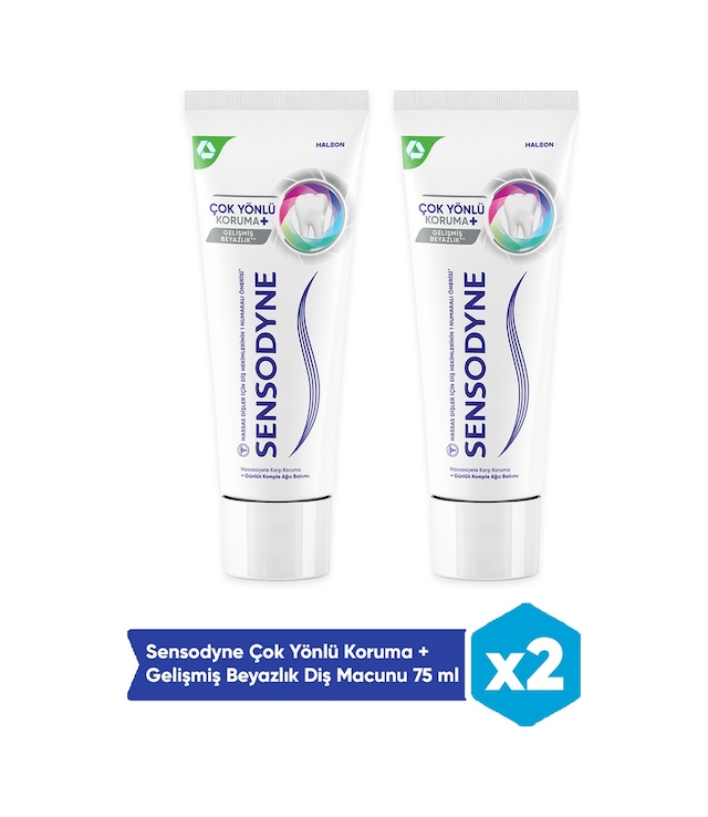 Sensodyne Çok Yönlü Koruma Beyazlatıcı Diş Macunu 2 x 75 ML