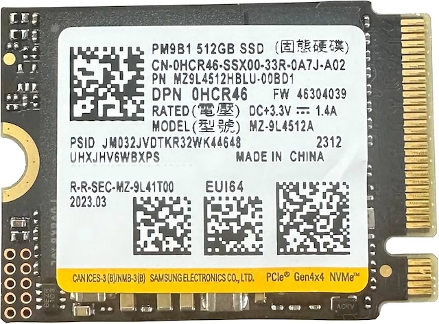 Samsung 2230 512GB NVMe M.2 2230