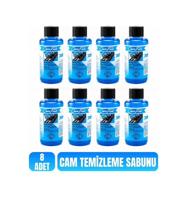 Konsantre Oto Cam Temizleme Sabunu Araç Cam Silecek Suyu 50 Ml X 8 Adet
