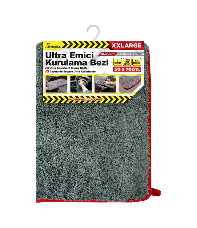 Automix Ultra Emici Gri Kurulama Bezi Çift Kat- 50x70