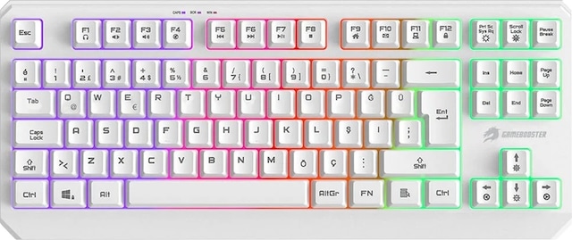 Gamebooster G75 Elya Rainbow Aydınlatmalı Beyaz Tkl Membrane Gaming Klavye