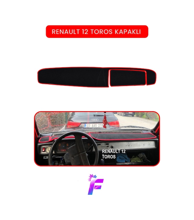 Renault Toros Uyumlu Ön Göğüs Koruma Hızlı Ve Kolay Montaj Kaymaz Tasarım Oto Aksesuar A21 Torpido Halısı