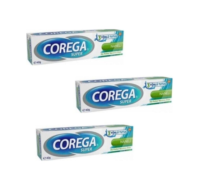 Super Naneli Diş Protezi Yapıştırıcı Krem 40gr 3 Adet