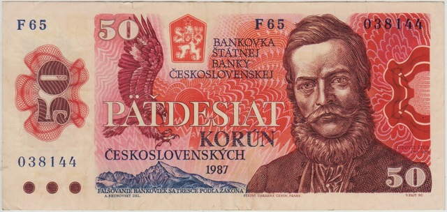Çekoslovakya 50 Koruna 1987 Çok Çok Temiz+