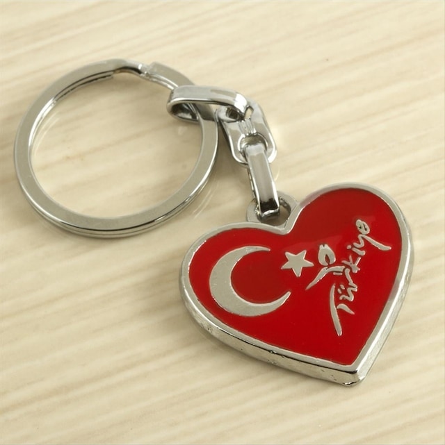 - 297 - Ay Yıldız Metal - Spt-gld - Anahtarlık Kırmızı