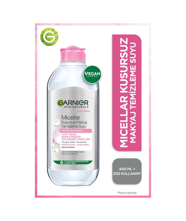 Garnier Micellar Hassas Ciltler Kusursuz Makyaj Temizleme Suyu 400 ML