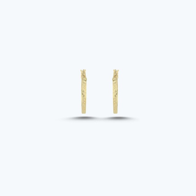 Altınbaş Altın Halka Küpe Akp0246-y-25977-15mm Çok Renkli