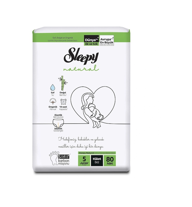Sleepy Natural Külot Bez 5 Numara Jumbo 80 Adet