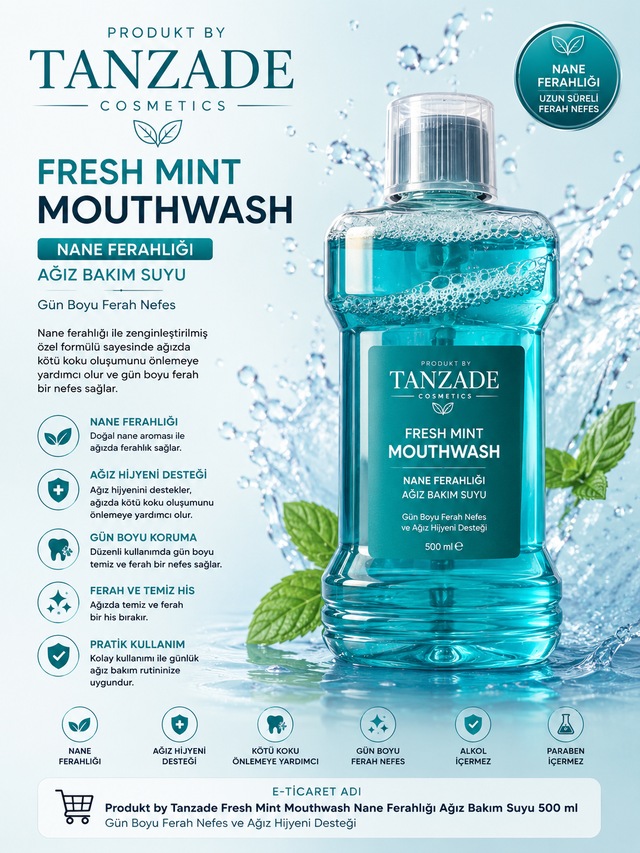 Produkt By Tanzade Nane Ferahlıklı Ağız Bakım Suyu 250 Ml